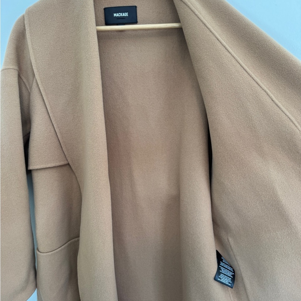 Mackage Thalia Wool Belted Robe Coat - Picture 5 of 12